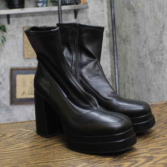 Wild Fable Womens Nadia Platform Boots 87791438 Black 9M - Picture 1 of 7